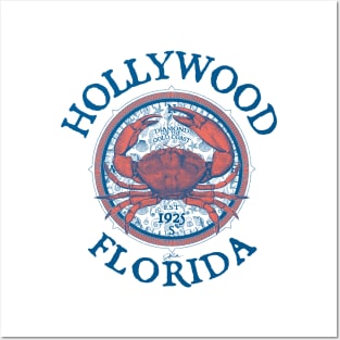 Hollywood, Florida, Stone Crab on Wind Rose Posters and Art